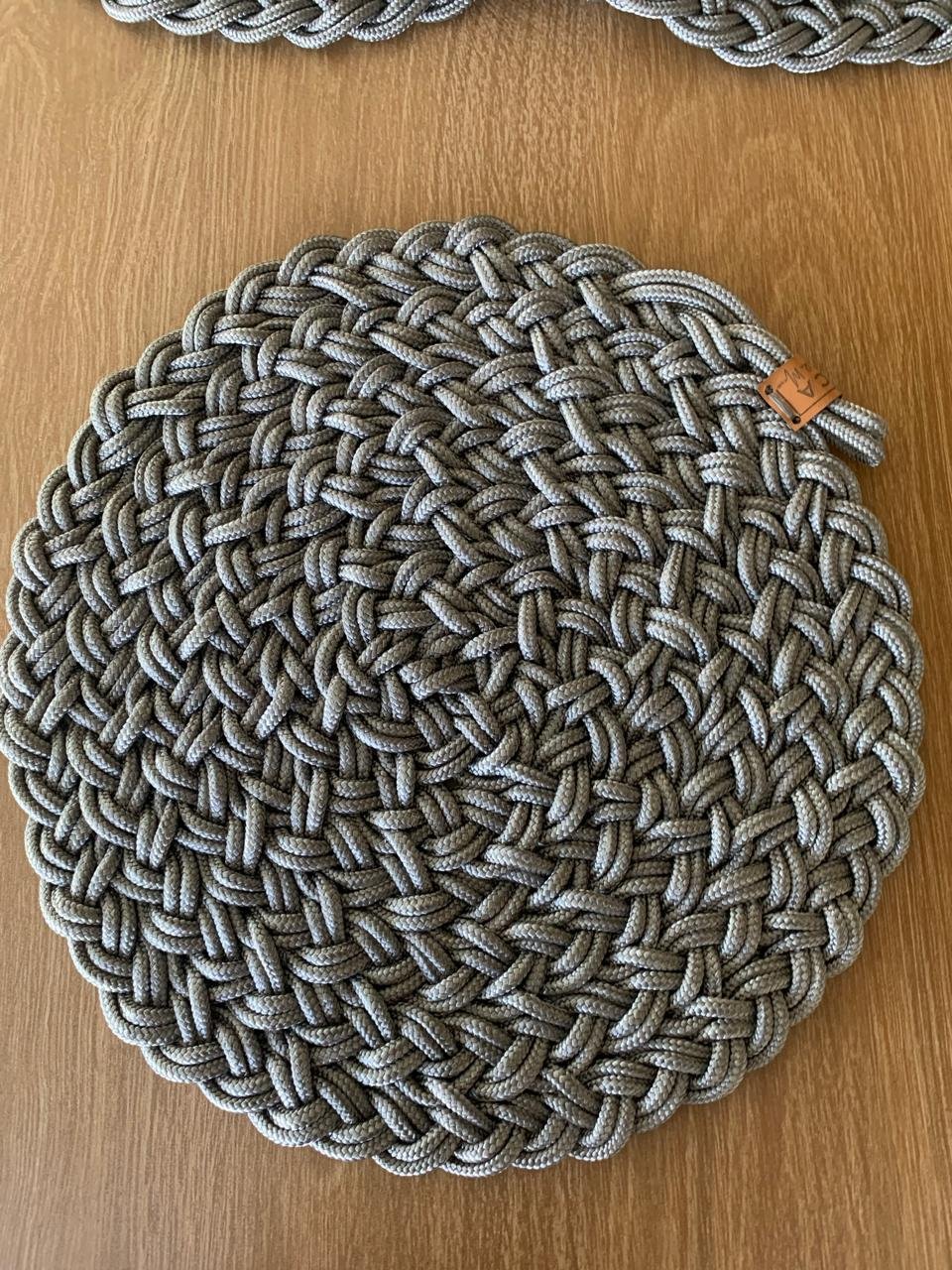 1 Lugar de mesa MACRAME - REDONDO - TRANÇADO (escolha a cor) unidade - Imagem 2